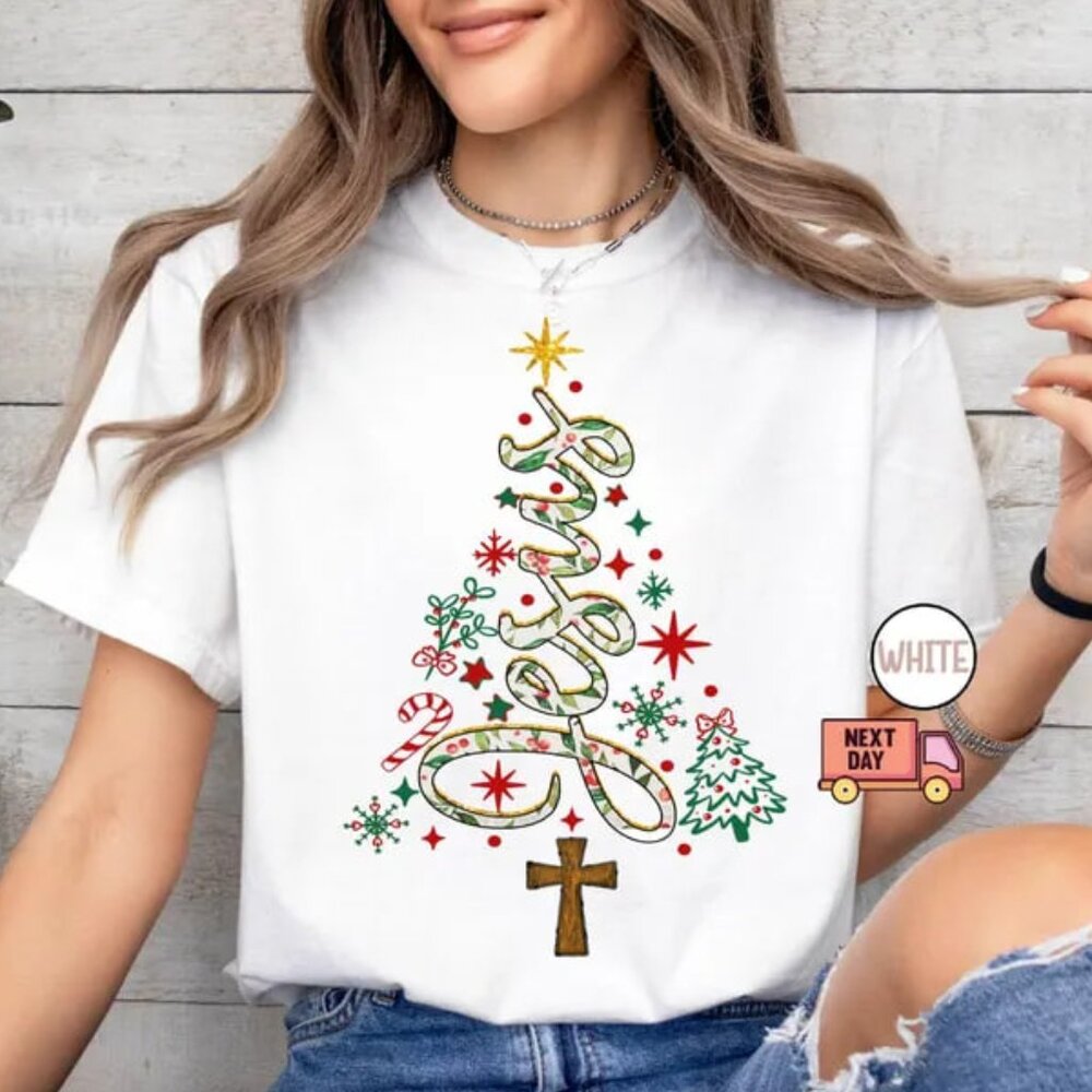 Christmas Tree Shirt, Christian Christmas Shirt, Christian Gifts For Christmas